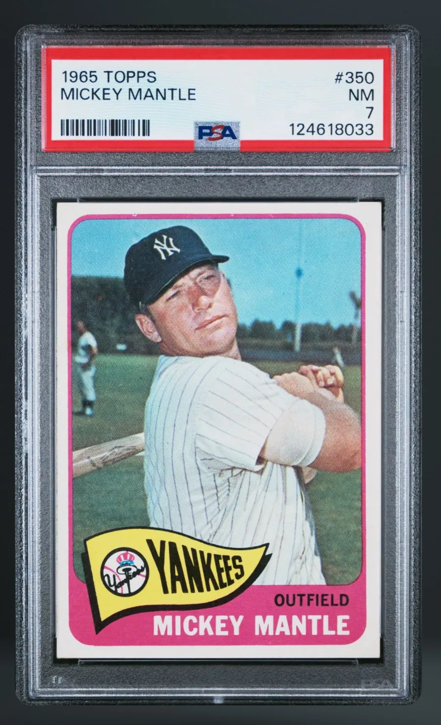 Mickey Mantle — PSA 7 graded slab