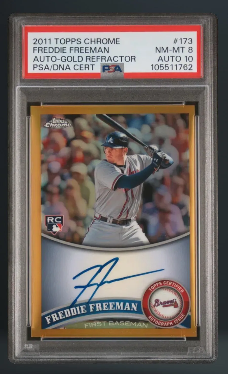 Freddie Freeman — PSA 8 graded slab
