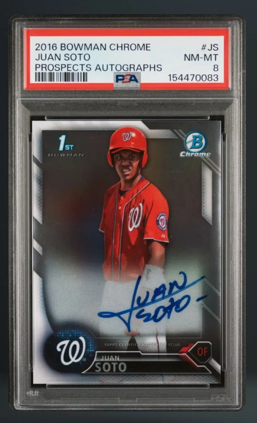 Juan Soto — PSA 8 graded slab