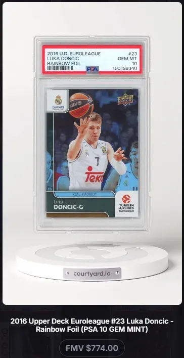 2016 U.D. Euroleague #23 Luka Doncic Rainbow Foil, graded PSA 10