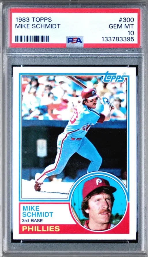 1983 Topps #300 Mike Schmidt, graded PSA 10