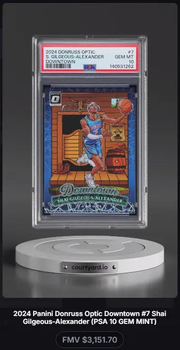 2024 Donruss Optic #7 Shai Gilgeous-Alexander Downtown, graded PSA 10