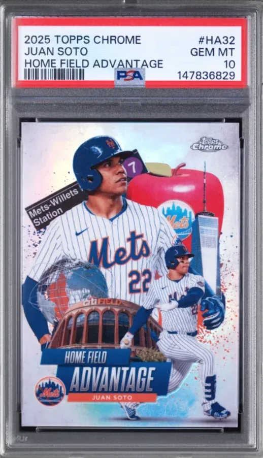 2025 Topps Chrome #HA32 Juan Soto Home Field Advantage, graded PSA 10
