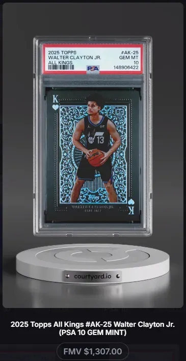 2025 Topps #AK-25 Walter Clayton Jr. All Kings, graded PSA 10