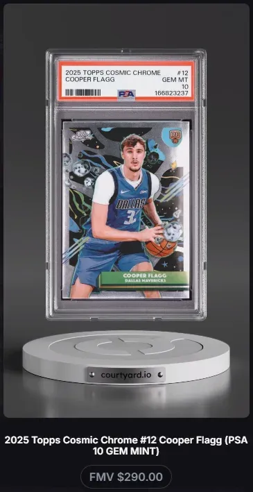 2025 Topps Cosmic Chrome #12 Cooper Flagg, graded PSA 10