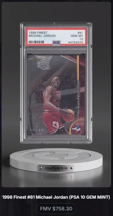 1998 Finest #81 Michael Jordan, graded PSA 10