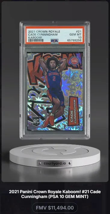 2021 Crown Royale #21 Cade Cunningham Kaboom!, graded PSA 10