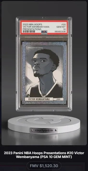 2023 NBA Hoops #20 Victor Wembanyama Presentations, graded PSA 10
