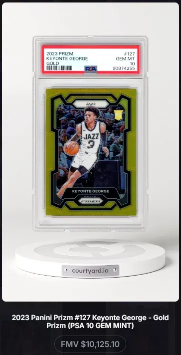 2023 Prizm #127 Keyonte George Gold, graded PSA 10