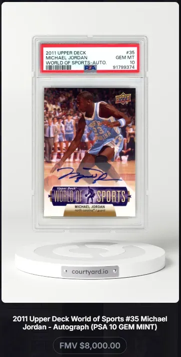 2011 Upper Deck #35 Michael Jordan World of Sports-Auto., graded PSA 10