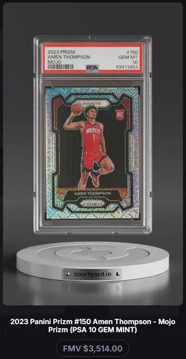 2023 Prizm #150 Amen Thompson Mojo, graded PSA 10