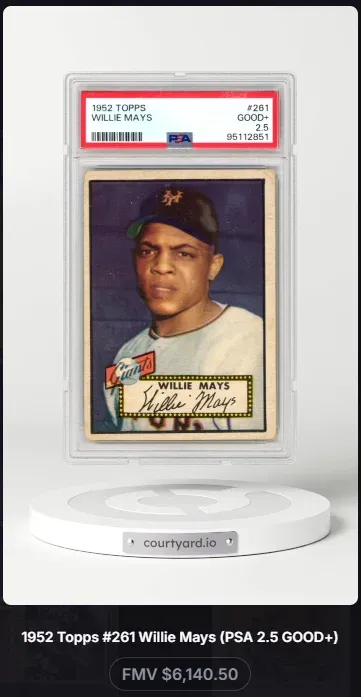 1952 Topps #261 Willie Mays, graded PSA 2.5