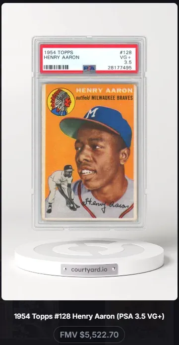 1954 Topps #128 Henry Aaron, graded PSA 3.5