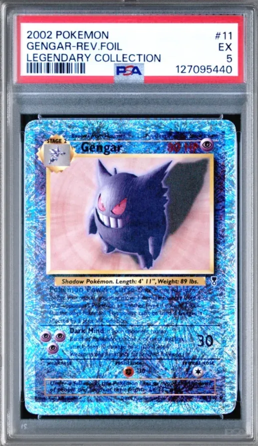 2002 Legendary Collection #11 Gengar Rev.Foil, graded PSA 5