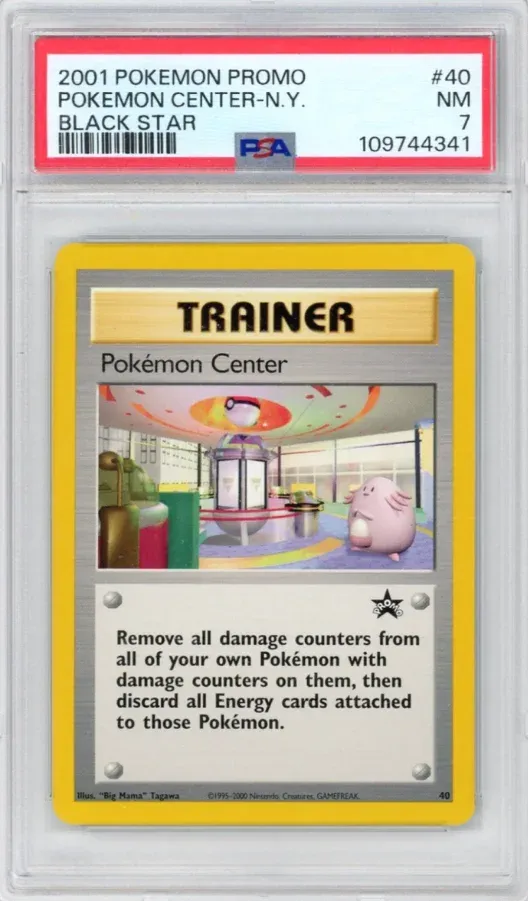2001 Pokemon Promo #40 Pokemon Center-N.Y. Black Star, graded PSA 7