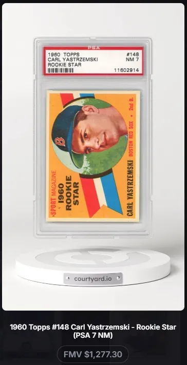 1960 Topps #148 Carl Yastrzemski Rookie Star, graded PSA 7