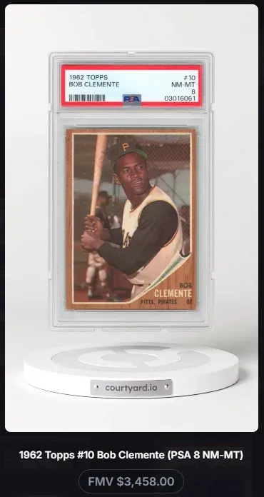 1962 Topps #10 Bob Clemente, graded PSA 8