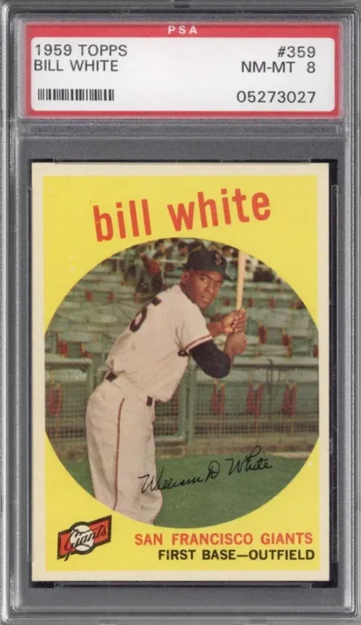 1959 Topps #359 Bill White, graded PSA 8