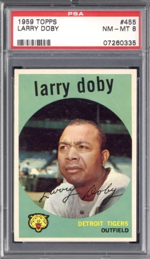 1959 Topps #455 Larry Doby, graded PSA 8