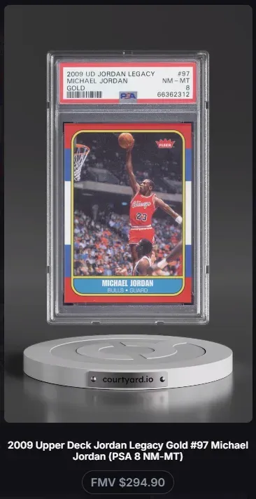 2009 UD Jordan Legacy #97 Michael Jordan Gold, graded PSA 8