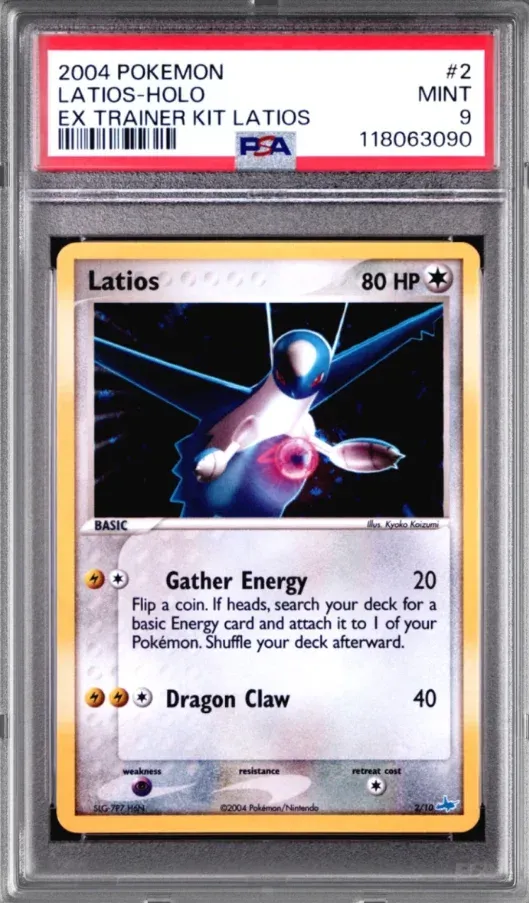 2004 EX Trainer Kit Latios #2 Latios Holo, graded PSA 9