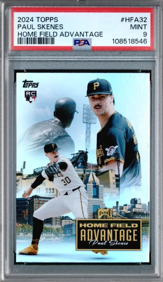 2024 Topps #HFA32 Paul Skenes Home Field Advantage, graded PSA 9