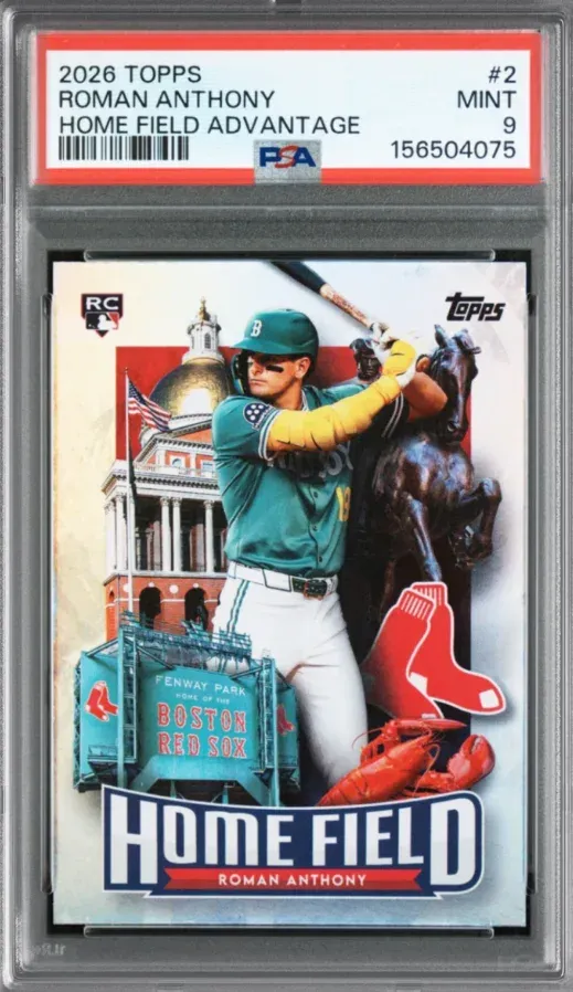 2026 Topps #2 Roman Anthony Home Field Advantage, graded PSA 9