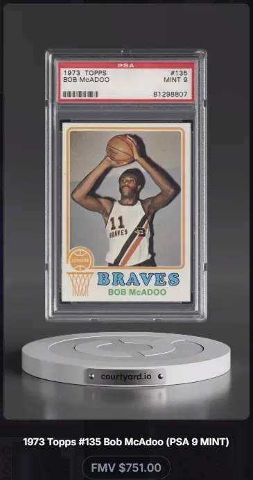 1973 Topps #135 Bob McAdoo, graded PSA 9
