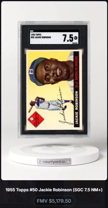 1955 Topps #50 Jackie Robinson, graded SGC 7.5