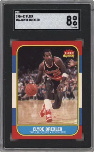 1986-87 FLEER #26 CLYDE DREXLER