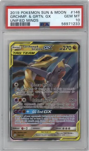 2019 POKEMON SUN AND MOON GRCHMP. AND GRTN. GX UNIFIED MINDS
