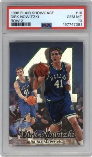 1998 FLAIR SHOWCASE DIRK NOWITZKI ROW 2