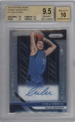 2018-19 PANINI PRIZM ROOKIE SIGNATURES #3 LUKA DONCIC