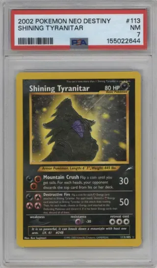 2002 POKEMON NEO DESTINY SHING TYRANITAR