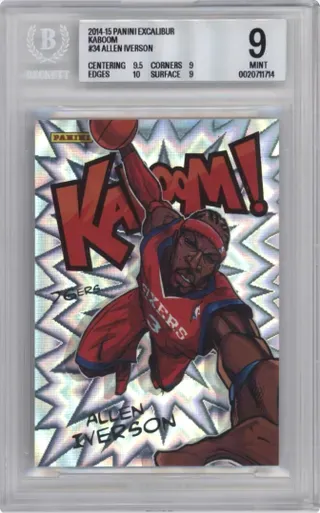 2014-15 PANINI EXCALIBUR KABOOM #34 ALLEN IVERSON