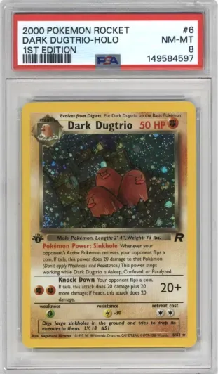 2000 POKEMON ROCKET DARK DUGTRIO-HOLO 1ST EDITION
