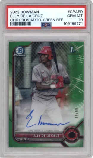 2022 BOWMAN ELLY DE LA CRUZ CHR.PROS.AUTO-GREEN REF.