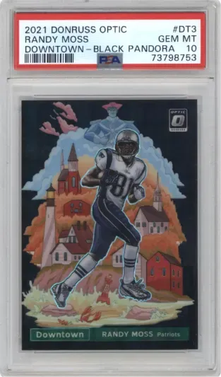 2021 DONRUSS OPTIC RANDY MOSS DOWNTOWN BLACK PANDORA