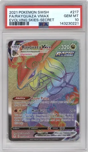 2021 POKEMON SWSH FA RAYQUAZA VMAX EVOLVING SKIES-SECRET