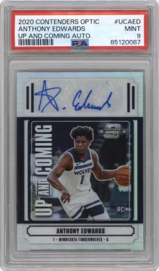 2020 CONTENDERS OPTIC ANTHONY EDWARDS UP AND COMING AUTO.
