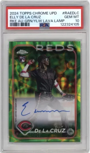 2024 TOPPS CHROME UPD ELLY DE LA CRUZ RKE AU-GRN YLW LAVA LAMP