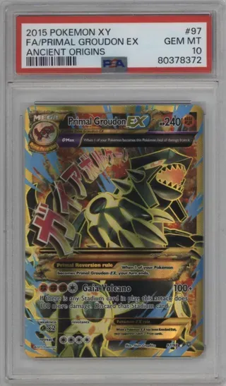2015 POKEMON XY FA PRIMAL GROUDON EX ANCIENT ORIGINS