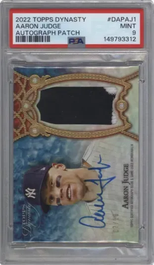 2022 TOPPS DYNASTY AARON JUDGE AUTOGRAPH PATCH