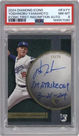 2024 DIAMOND ICONS YOSHINOBU YAMAMOTO ICONIC FIRST INSCRIPTION AUTO