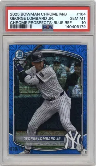 2025 BOWMAN CHROME M B GEORGE LOMBARD JR. CHROME PROSPECTS-BLUE REF