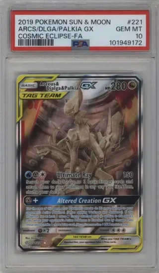 2019 POKEMON SUN AND MOON ARCS DLGA PALKIA GX COSMIC ECLIPSE-FA