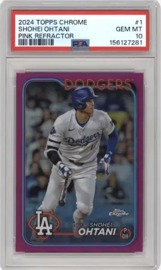 2024 TOPPS CHROME SHOHEI OHTANI PINK REFRACTOR