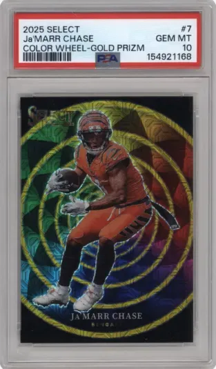 2025 SELECT Ja'MARR CHASE COLOR WHEEL GOLD PRIZM