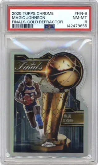 2025 TOPPS CHROME MAGIC JOHNSON FINALS-GOLD REFRACTOR
