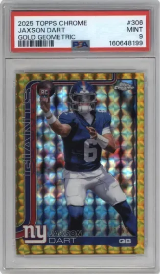 2025 TOPPS CHROME JAXSON DART GOLD GEOMETRIC